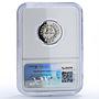 Costa Rica 25 centimos Republic Coinage BCCR Large Date PF 69 NGC CuNi coin 1976
