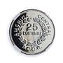 Costa Rica 25 centimos Republic Coinage BCCR Large Date PF 69 NGC CuNi coin 1976