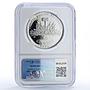 Haiti 50 gourdes Woman on the Beach Fineness Left PF68 NGC silver coin 1973