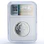 Mongolia 250 togrog Moscow Metro Railways Trains MS 69 NGC silver coin 2007