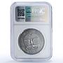 Papua New Guinea 5 kina Spiny Anteater Wildlife Fauna MS70 NGC silver coin 2012