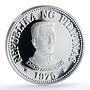Philippines 25 piso New Society Emilio Aguinaldo PF69 NGC silver coin 1975