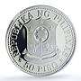 Philippines 50 piso New Society Ferdinand E. Marcos PF70 NGC silver coin 1975
