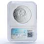 Vietnam 100 dong Dragon Boat Large 100 History Ship MS 70 NGC silver coin 1988