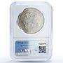 Philippines 1 peso Andres Bonifacio History Politics MS 64 NGC silver coin 1963