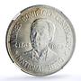 Philippines 1 peso Andres Bonifacio History Politics MS 64 NGC silver coin 1963
