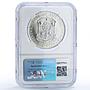 Philippines 1 peso Apolinario Mabini History Politics MS 65 NGC silver coin 1964