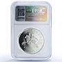 Lithuania 50 litu Pond Turtle Nature Wildlife Fauna PF 70 NGC silver coin 2012