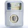 Morocco 100 dirhams Rabat Kasbah Udayas UNESCO PF 69 NGC bimetal coin 2012
