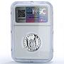 Mexico Pillar Dollar 8 Reales 1732 Restrike 1/4 oz PF 69 NGC silver medal 1988