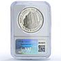 Paraguay 10000 guaranies Caballero Stroessner PF 69 NGC silver coin 1987