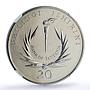Tanzania 20 shillings Central Bank President Mwinyi MS 68 NGC CuNi coin 1986