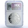 Iraq 1 dinar Opening Tharthar Euphrates Canal History PF 64 NGC silver coin 1977