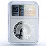 Kazakhstan 100 tenge Faisal Mosque Islam Architecture PF 70 NGC silver coin 2006