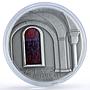 Liberia 10 dollars Tiffany Art II Masterpieces Castle Fortress silver coin 2005