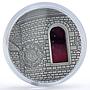 Liberia 10 dollars Tiffany Art II Masterpieces Castle Fortress silver coin 2005
