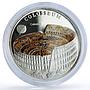 Mongolia 500 togrog Colosseum Italy New Wonders Color proof silver coin 2008