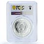 Belarus 20 roubles Trade Unions Workers Movement PR 70 PCGS silver coin 2004