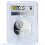Belarus 20 roubles Gymnast Ribbon Dancer Olympics PR 69 PCGS silver coin 1996