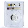 Spain Alfonso XII 50 Centimos Restrike Replica 1880 SP 69 PCGS silver token 2020