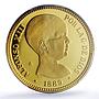 Spain Alfonso XIII 25 Pesetas Restrike Replica 1889 SP 69 PCGS silver token 2020
