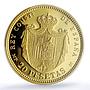 Spain Alfonso XIII 25 Pesetas Restrike Replica 1889 SP 69 PCGS silver token 2020
