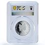 Moldova 50 lei Varzaresti Monastery Church Religion PR 69 PCGS silver coin 2000