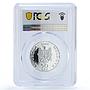 Moldova 50 lei Rudi Monastery Church Religion PR 69 PCGS silver coin 2000
