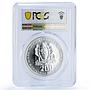 Tanzania 200 shilingi Independence President Nyerere MS 68 PCGS silver coin 1981