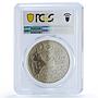 Abkhazia 3 apsar Alioramus Remotus Dinosaurs MS 69 PCGS nickel coin 2021
