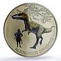 Abkhazia 3 apsar Alioramus Remotus Dinosaurs MS 69 PCGS nickel coin 2021