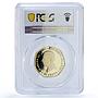 Solomon Islands 50 cents Orwell 1984 Gilt PL 70 PCGS silvered iron coin 2025