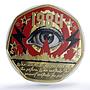 Solomon Islands 50 cents Orwell 1984 Gilt PL 70 PCGS silvered iron coin 2025