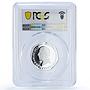 Solomon Islands 50 cents Orwell Literature PL 69 PCGS silvered iron coin 202