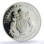 Turks and Caicos Islands 20 crowns Sea Turtle Fauna PR 70 PCGS silver coin 1999