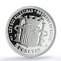 Spain Provisional 5 Pesetas Restrike Replica 1870 SP 68 PCGS silver token 2020