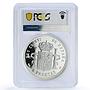 Spain Alfonso XII 5 Pesetas Restrike Replica 1885 SP 69 PCGS silver token 2020