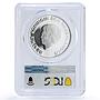 Netherlands Aruba 10 florin Owl Bird Wildlife Fauna PL 70 PCGS silver coin 2003