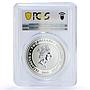 Pitcairn Islands 2 dollars Humpback Whale Fauna PR 70 PCGS silver coin 2009