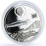 Cook Islands 20 dollars Zepellin Airship Aviation History proof silver coin 2017