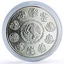 Mexico 1 onza Libertad Angel of Independence Rainbow Patina silver coin 2001