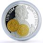 Netherlands 10 guldens John II Franc D Or A Cheval Gilt proof silver coin 2001