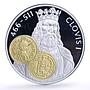 Netherlands 10 guldens Clovis I Tremissisfiorino D Oro proof silver coin 2001