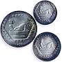 Mexico 5 2 1 pesos Set Chaac Mool Precolombina Maya BU silver coins 1994