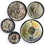 Swaziland 1 luhlanga 50 20 10 5 cents Independence Sobhuza II silver coins 1968