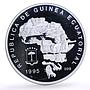 Equatorial Guinea 7000 francs Elephant Wildlife 5 oz proof silver coin 1995