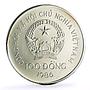 Vietnam 100 dong Buffalo Bull Protection Nature Wildlife Fauna silver coin 1986