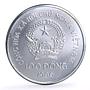 Vietnam 100 dong Buffalo Bull Protection Nature Wildlife Fauna silver coin 1986