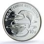 China 10 yuan White Dolphin Wildlife Marine Fauna PR 69 PCGS silver coin 1997