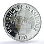 El Salvador 150 colones Discovery America KM-160 Ship MS 69 PCGS silv. coin 1992